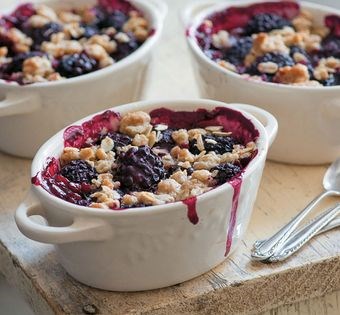 Blackberry Cabernet crisp with honeyed whipped cream