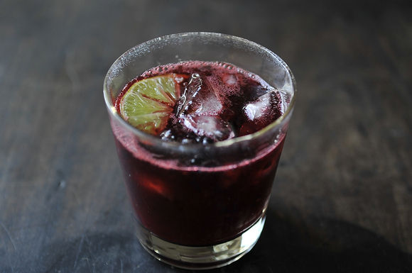 Blackberry caipirinha