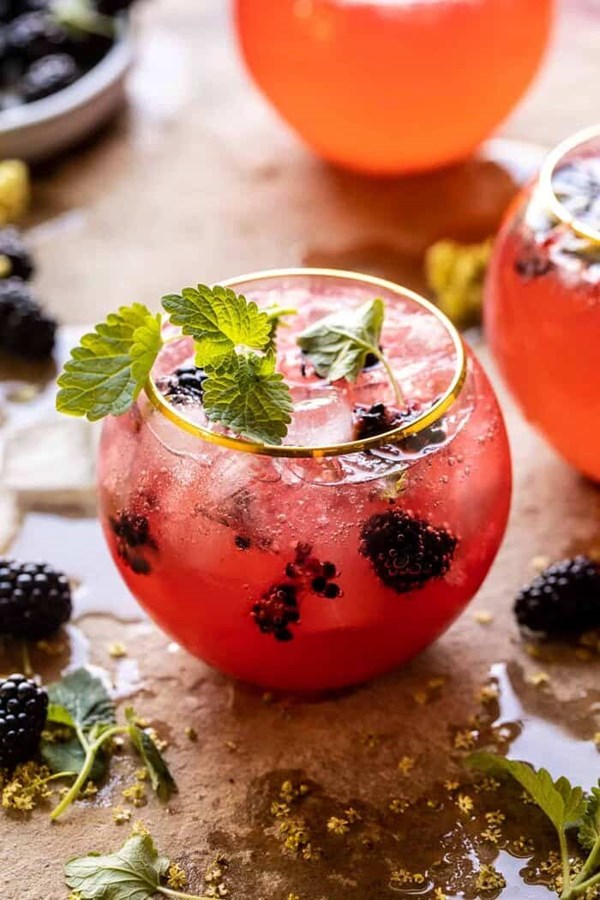 Blackberry Champagne mule
