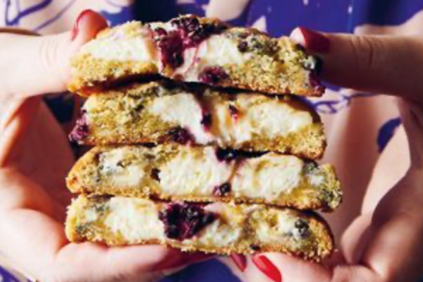 Blackberry cheesecake cookies