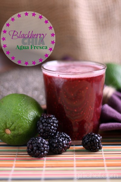 Blackberry chia agua fresca
