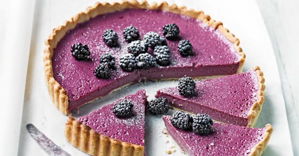 Blackberry curd tart