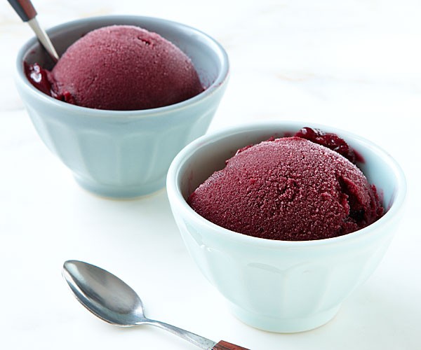 Blackberry-elderflower sorbet