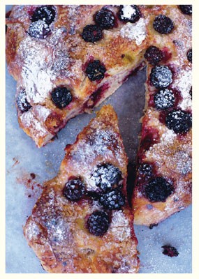 Blackberry focaccia