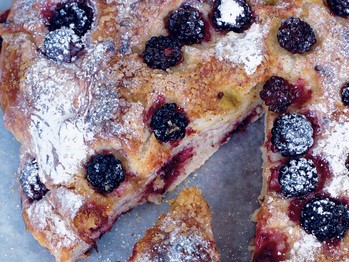 Blackberry focaccia