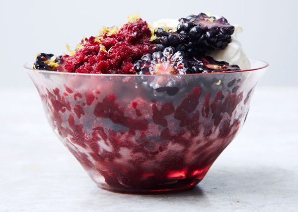 Blackberry granita