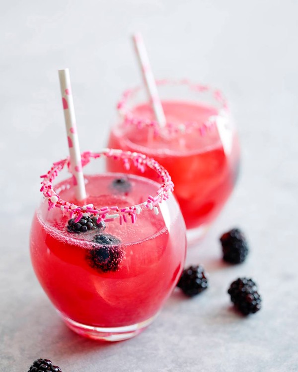 Blackberry grapefruit margaritas