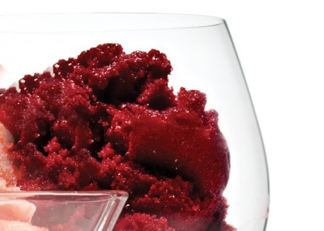 Blackberry-hibiscus sorbet