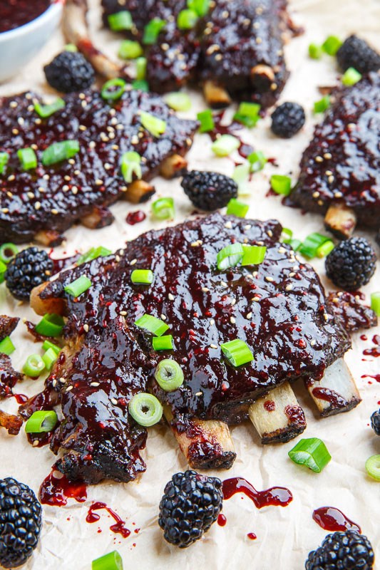 Blackberry hoisin BBQ ribs