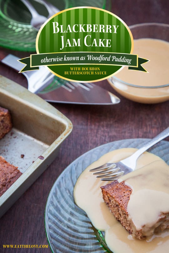 Blackberry jam cake (Woodford pudding)