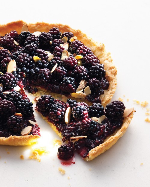 Blackberry jam tart