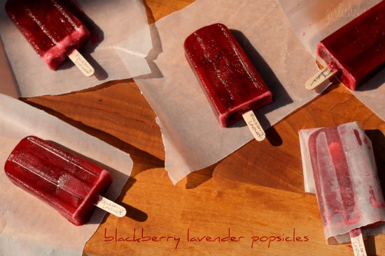 Blackberry lavender popsicles