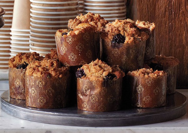 Blackberry, lemon, and thyme muffins