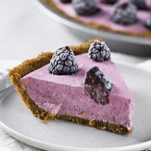 Blackberry-lemon ice cream pie