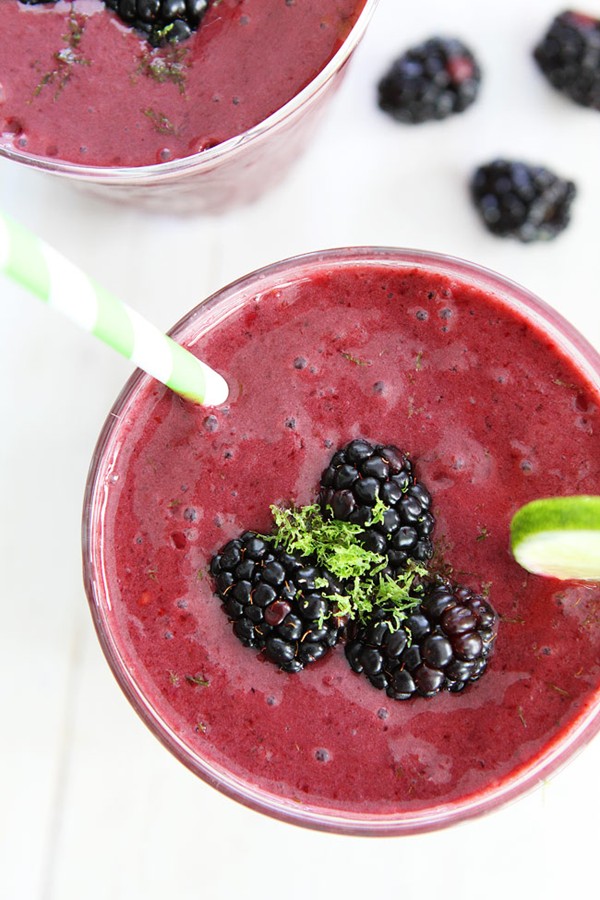 Blackberry lime smoothie