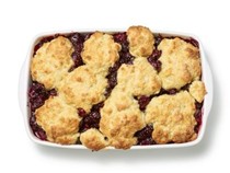 Blackberry-maple cobbler