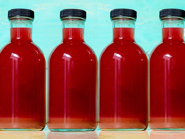 Blackberry mint kombucha