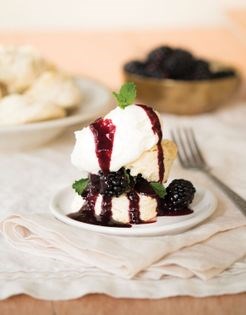 Blackberry mint shortcakes