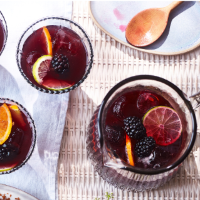 Blackberry, orange and rosemary sangria