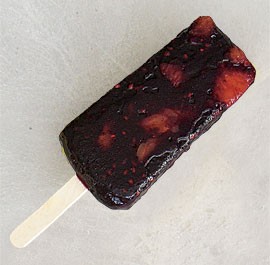 Blackberry-orange ice pops