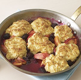 Blackberry-peach cobbler with buttermilk biscuits
