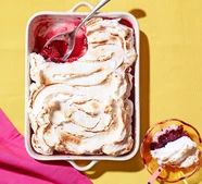 Blackberry queen of puddings