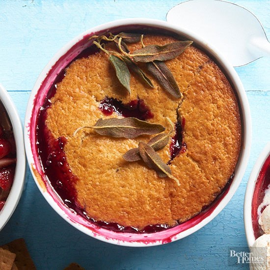 Blackberry-sage cobbler