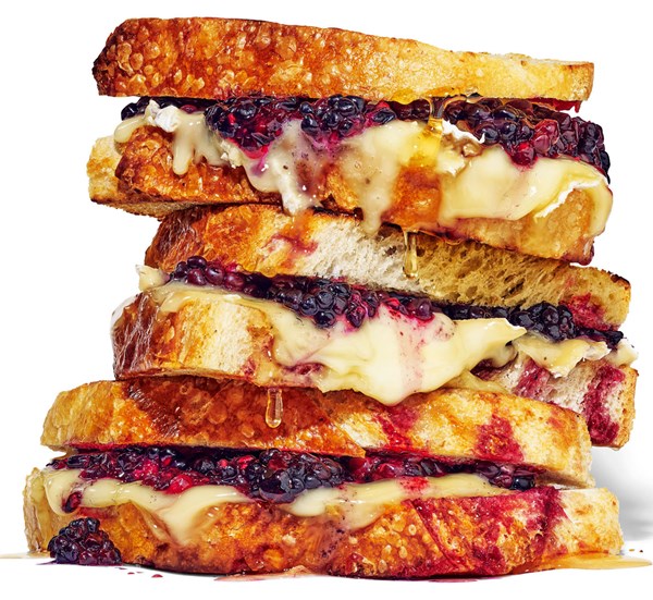 Blackberry-smash toasted cheese sandwiches