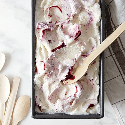 Blackberry swirl ice cream