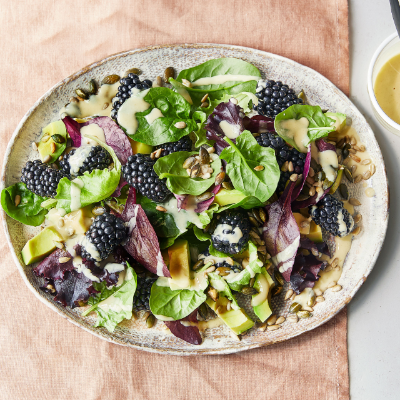 Blackberry tahini salad