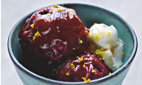 Blackcurrant sorbet