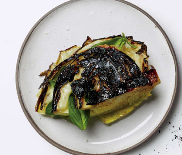 blackened cabbage