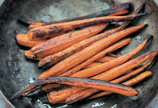 Blackened carrots