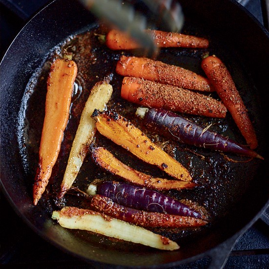 Blackened carrots