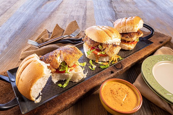 Blackened Florida grouper sandwiches