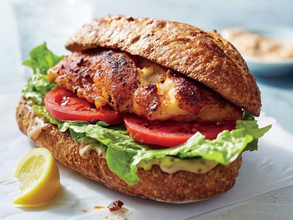Blackened grouper sandwiches with rémoulade 