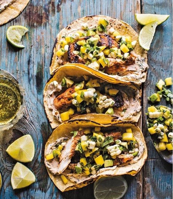 Blackened mahimahi tacos