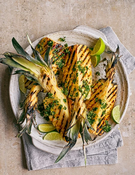 Blackened pineapple chow