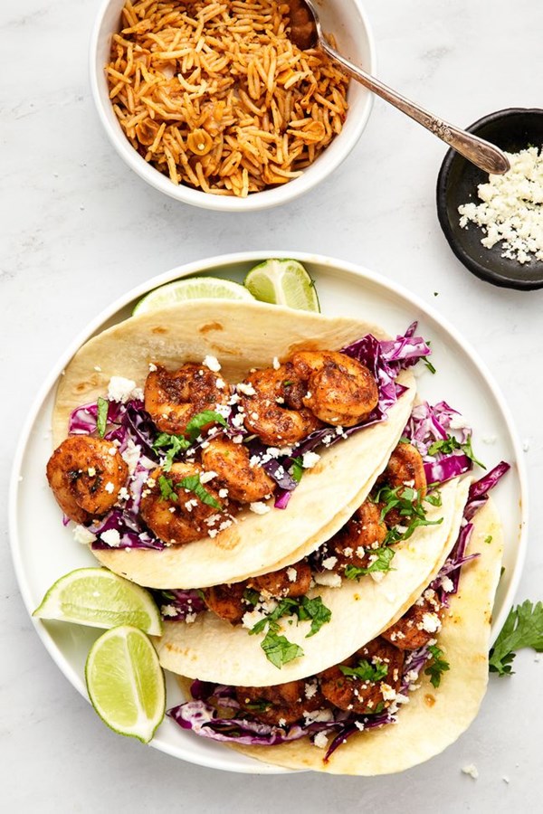 Blackened shrimp tacos