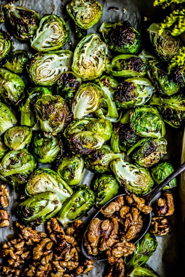 Blackened sprouts