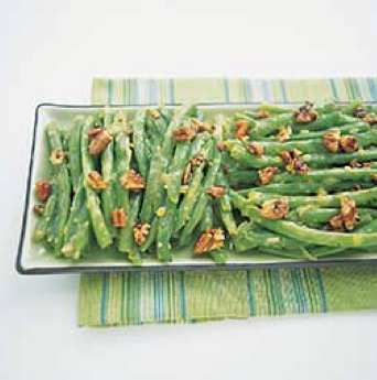 Blanched green beans