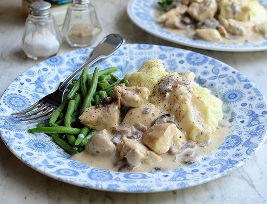 Blanquette de poulet aux champignons