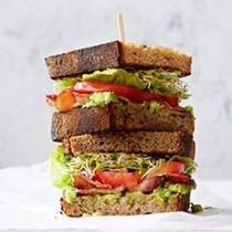 BLATs (bacon-lettuce-avocado-tomato sandwiches)