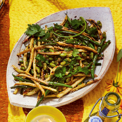Blistered 3-bean salad