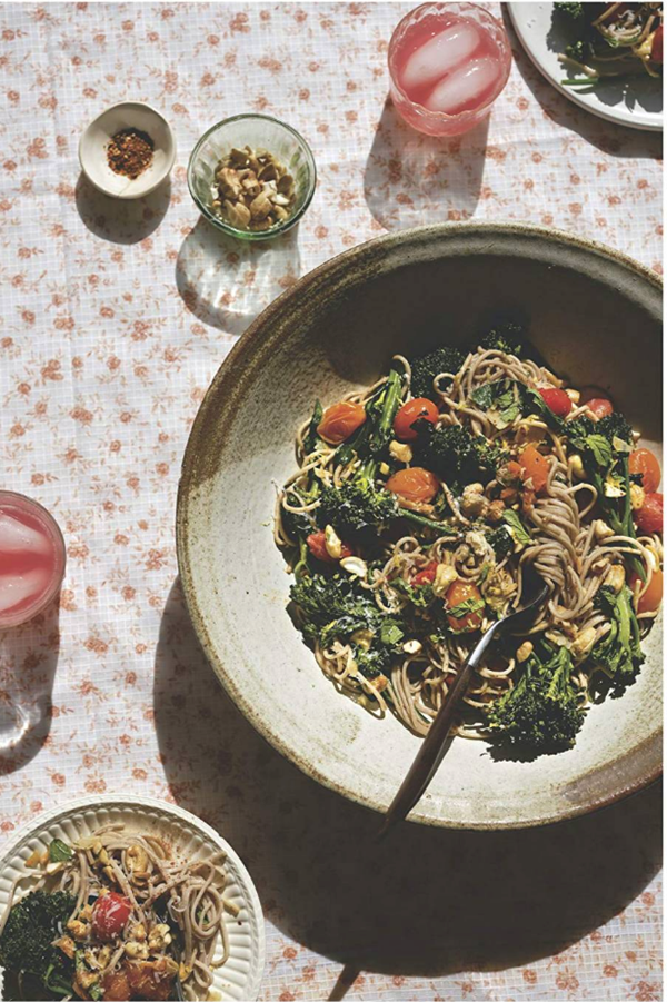 Blistered cherry tomato soba