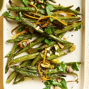 Blistered green beans