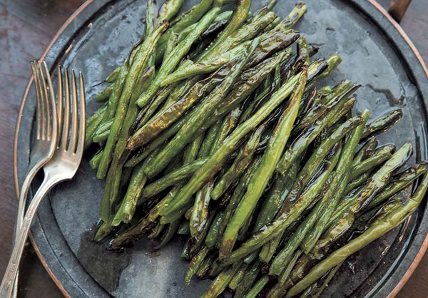 Blistered green beans