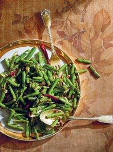 Blistered green beans