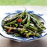 Blistered green beans