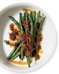 Blistered green beans with XO sauce